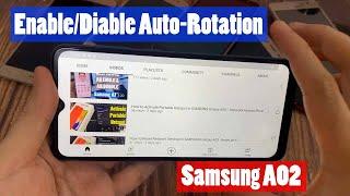 How to Enable/Diable Auto-Rotation in SAMSUNG Galaxy A02 – Rotate Screen Automatically