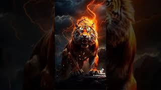 Cool tiger roaring