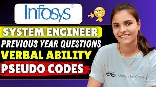 Infosys Verbal Ability Questions system engineer exam | Infosys Pseudo Codes Questions #infosys #job