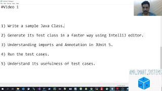 Understanding Unit Testing in JAVA using Junit5 from Scratch Video#1 : Basics  of Unit Testing #java