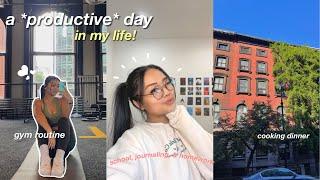 VLOG: gym routine, classes & journaling, shopping, and cook with me!