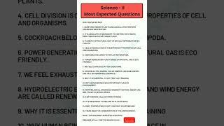 Science 2 most expected questions | Most repeated questions for s2 | S2 important questions #ssc2024