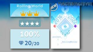 「Rolling Sky Edit」Rolling World , 100% PERFECT WAY | MasterMonivin