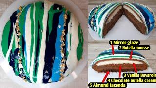 ऐसा Mirror glaze Cake जिसको Touch करो और देखो कमाल entremet mousse cake | how to make entremet cake