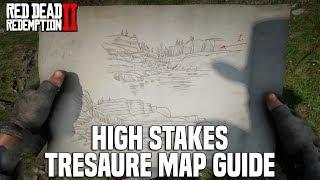 Red Dead Redemption 2 - High Stakes Treasure Map Guide (SUPER EASY $1500)