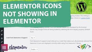 How to Fix Elementor Icons not Showing in WordPress | Icon