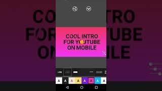How to make an intro for YouTube videos #shorts