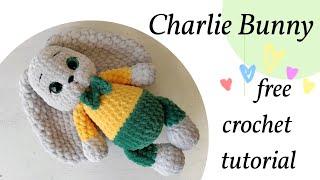 How to crochet a rabbit, crochet bunny easy tutorial, crochet hare pattern, Charlie Bunny
