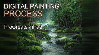 Digital Painting - Fantasy Forest - Time Lapse