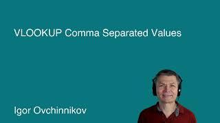 VLOOKUP Comma Separated Values