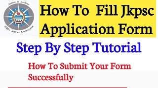 Jkpsc 10+2 Lecturer Recruitment 2024 || How To Apply || How To Fill Form Step By Step Full Tutorial