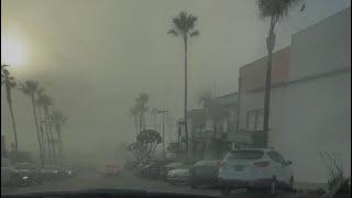 Foggy Drive Through Downtown Manhattan Beach 12/19 #manhattanbeach #california #downtown #beach #fog