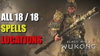 All Spells Locations Black Myth Wukong (Master of Magic)