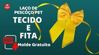 Laço de Pescoço Pet |Fita com Tecido