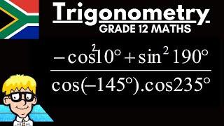 Trigonometry Grade 12: Simplify