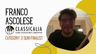 Classicalia Semi-Finalist Franco Ascolese