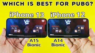 iPhone 13 vs iPhone 12 PUBG MOBILE TEST - Should You Upgrade? | A15 Bionic vs A14 Bionic PUBG TEST