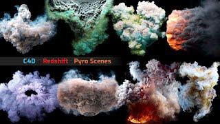 C4D / Redshift Pyro Scenes - FREE Update Part 3/3