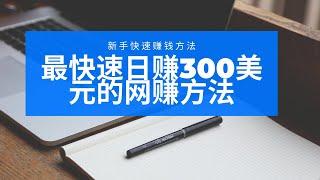 2021网赚，分享网上赚钱项目，新手赚钱日赚300美金的方法，最简单的快速赚钱方法