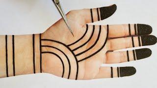 Very Easy Simple Stylish Arabic Mehndi Design For Hands| Simple Mehendi design-Mehandi ka Designs #4