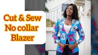 How to Cut and Sew a No Collar Blazer/Jacket/Coat with one button