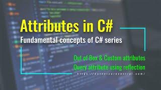 Attribute in C# / .NET [C# Fundamental series, examples in .NET 6 ]