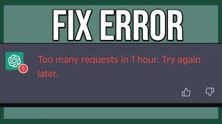 How To Fix Error To Many Requests In ChatGpt (Tutorial)