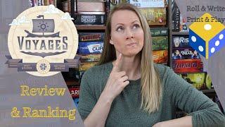 VOYAGES Review & Ranking | A Roll & Write Game You Can Print at Home!