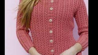 Ladies cardigan knitting design