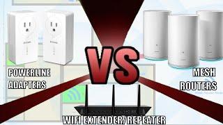 Mesh Routers VS Powerline Adapters and Wi-Fi Extenders - Buyers Guide 2021