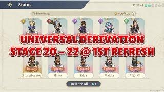 SPEEDRUN UNIVERSAL DERIVATION STAGE 20 - 22 - 1ST REFRESH [Sword of Convallaria]