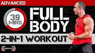 ADVANCED Full Body Workout (no repeat) Single Dumbbell Workout at Home with Form Guide 