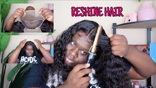 TRYING OUT HAIR BY ERICKA J LACE GLUE + FRONTAL WIG INSTALL | RESHINE HAIR