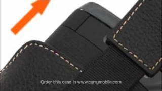 Melkco Leather case for BlackBerry Torch 9800/Slider 9800 - Oto Holder Type (Black LC) Ver.1