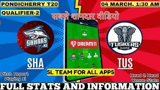 SHA vs TUS Dream11 Prediction | SHA vs TUS Pondicherry T20 Match | SHA vs TUS Dream11 Match Today