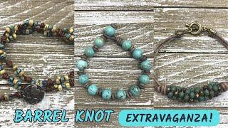 Barrel Knot Extravaganza!  Learn how to easily make the trendy barrel knots.