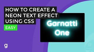 How To Create a Neon Text Effect using CSS | EASY