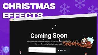 How to add FREE Christmas Effects to your WordPress Website