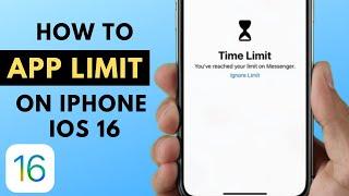 How To Setup Single App Time Limit On iPhone And iPad iOS 16