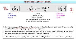 What are the Features of Free Radical intermediate? | Hybridization | Free Radicals - Part 2