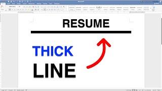 How to Insert Thick Horizontal Line in Word