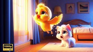 The kitten and the Chick Friendship sad story  Meaw meaw meaw #cuteanimal #animation