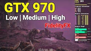 Scorn | GTX 970 | Low/Medium/High | FidelityFX: Off/Quality/Balanced/Performance | FPS Test