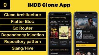 IMDB Clone - Project Setup, Flutter Bloc, Injectable, Go Router