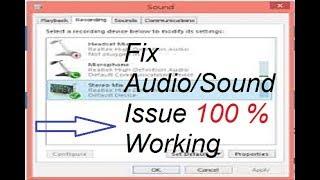 Speaker/Audio Not Working [Solution] In HINDI || Fix Audio/Sound Issue in Laptop/PC easily