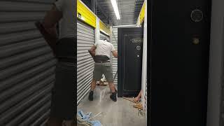 PULLING A 1,000 POUND GUN SAFE FROM A TIGHT STORAGE UNIT FOR RELOCATION