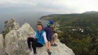 Kosh-Kaya rock, Simeiz, Crimea. Panoramic GoPro