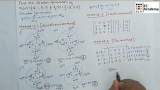 DSP#31 Problem on circular convolution using stockhams method, matrix method and Tab method