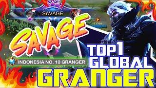 Granger SAVAGE Perfect! DAMAGE 100% | Top 1 Global ~ MLBB