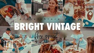 Bright Vintage — Mobile Preset Lightroom | Tutorial | Download Free | Universal | Blue Orange Preset